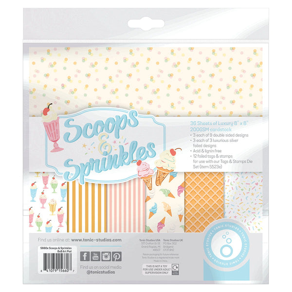 Scoops & Sprinkles 8" x 8" Patterned Paper Pad