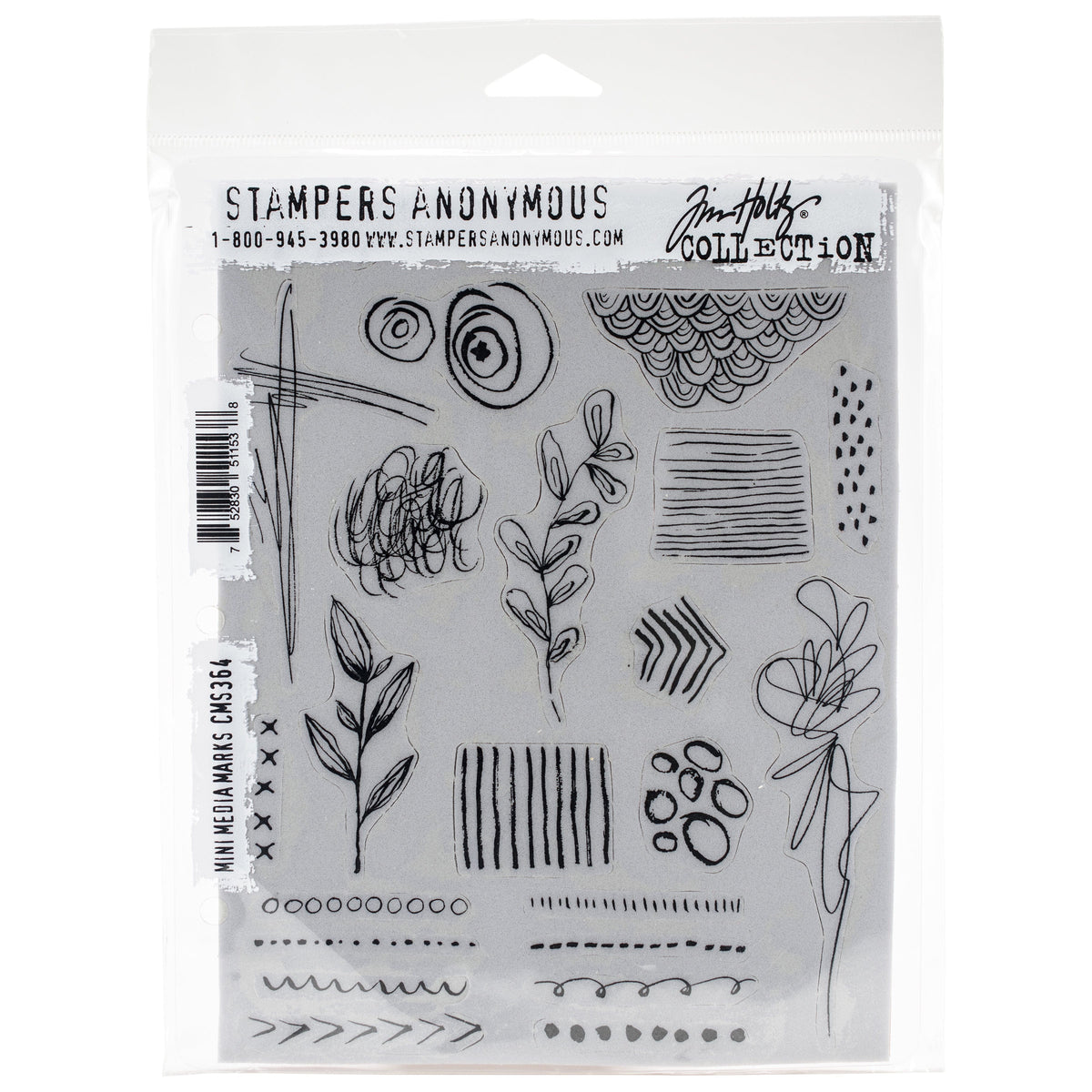 Tim Holtz Cling Stamps - Flowers, Leaves & Botanicals