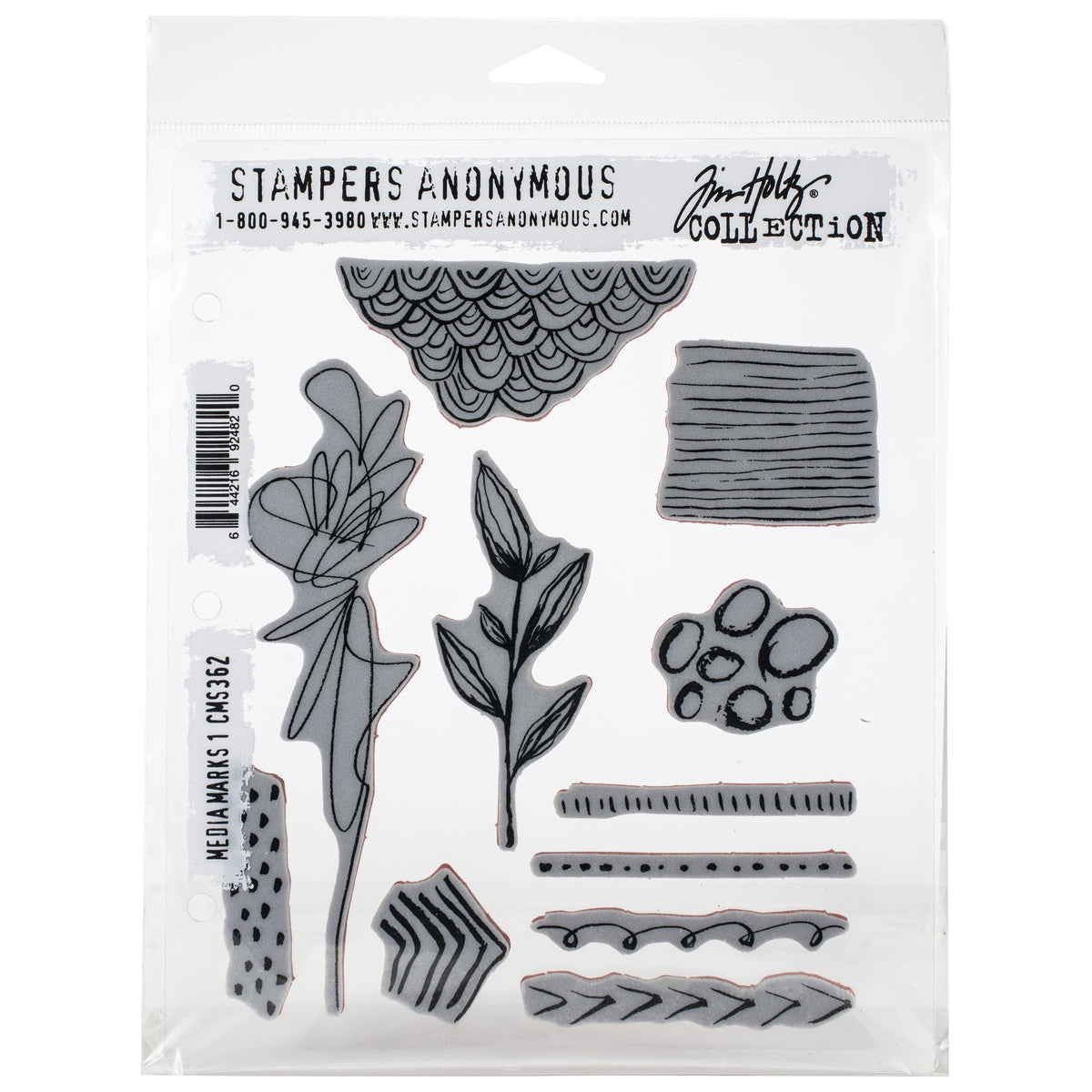 Tim Holtz Cling Stamps - Flowers, Leaves & Botanicals