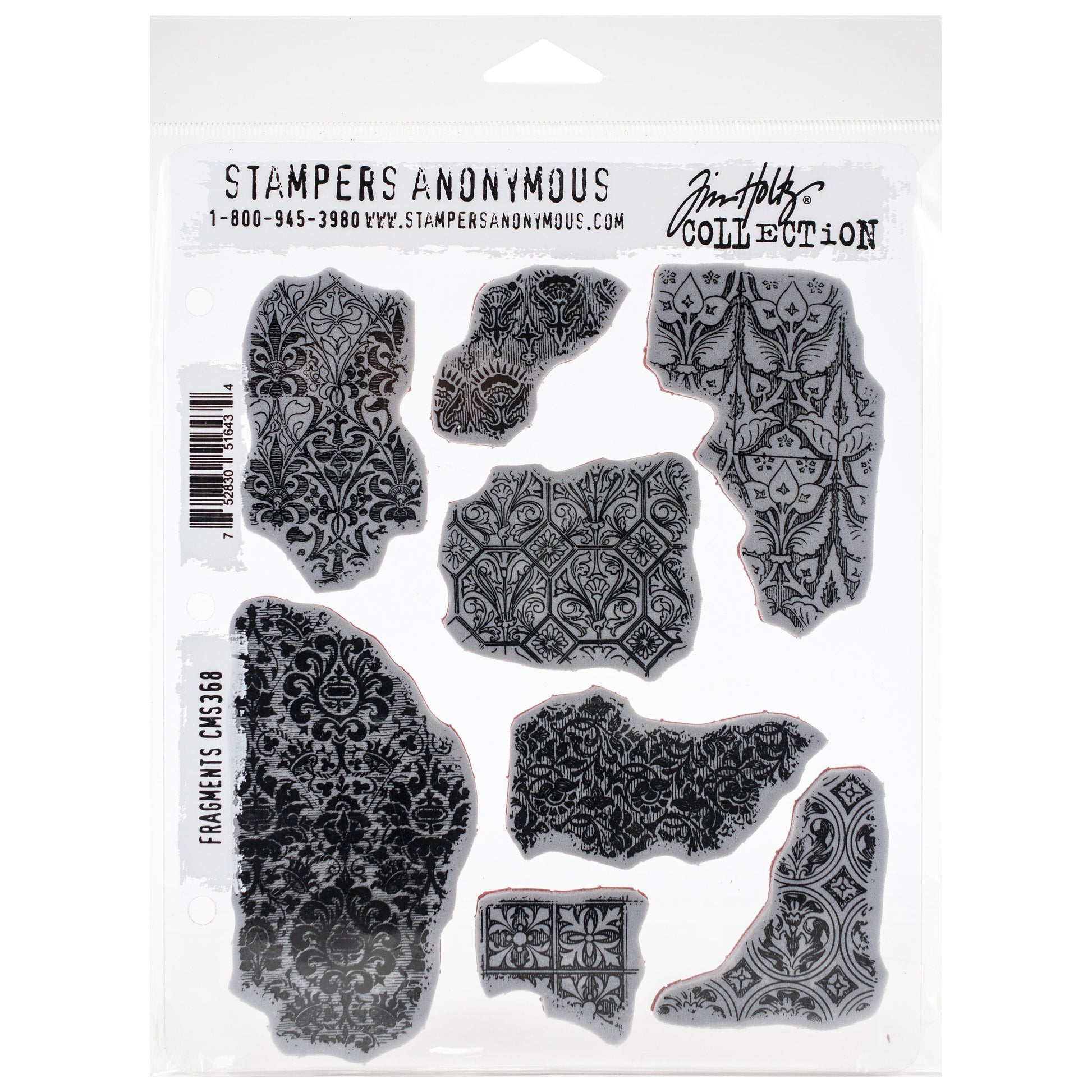 Tim Holtz Cling Stamps - Backgrounds & Textures