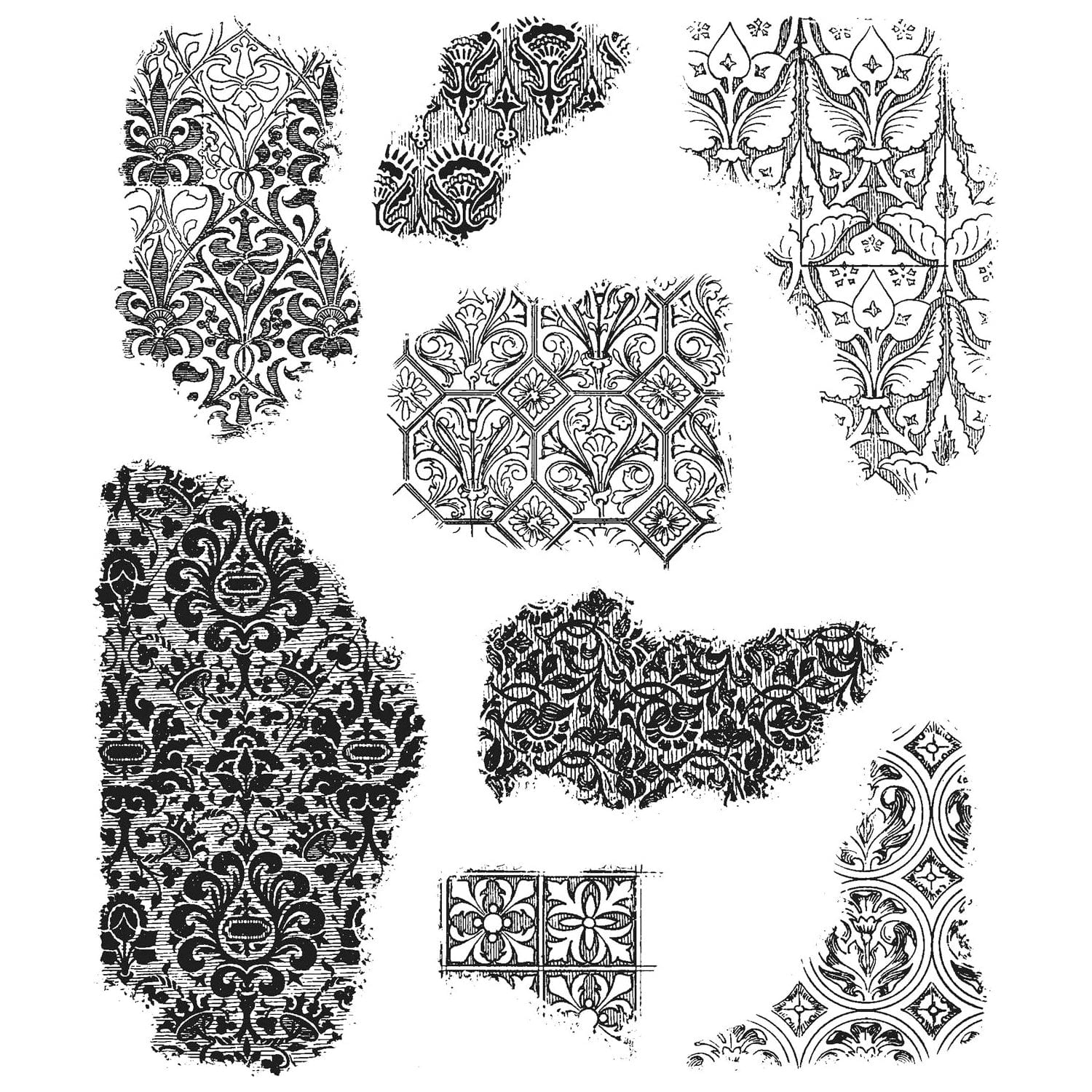 Tim Holtz Cling Stamps - Backgrounds & Textures