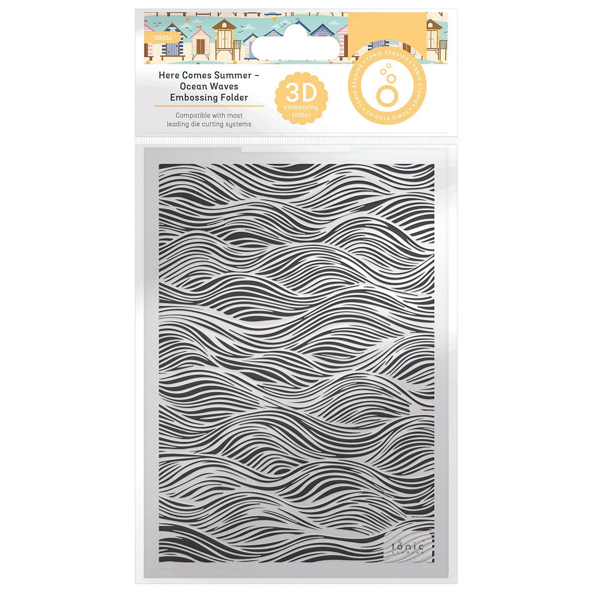 Here Comes Summer - Ocean Waves 3D Embossing Folder