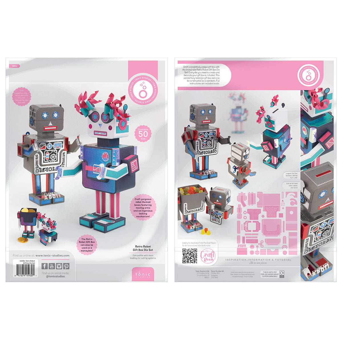 Retro Robot Gift Box Die Set