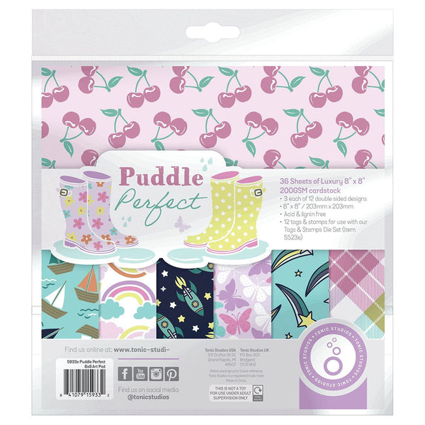 Puddle Perfect 8" x 8" Patterned Paper Pad
