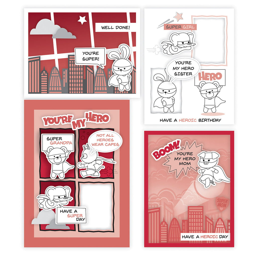 A Super Heroic Creative Collection - Die, Stamp & Stencil Set