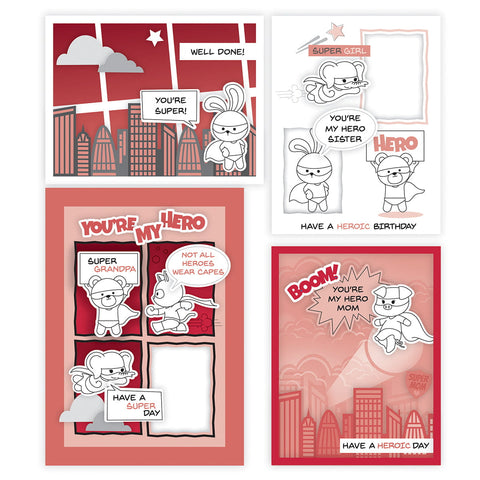A Super Heroic Creative Collection - Die, Stamp & Stencil Set