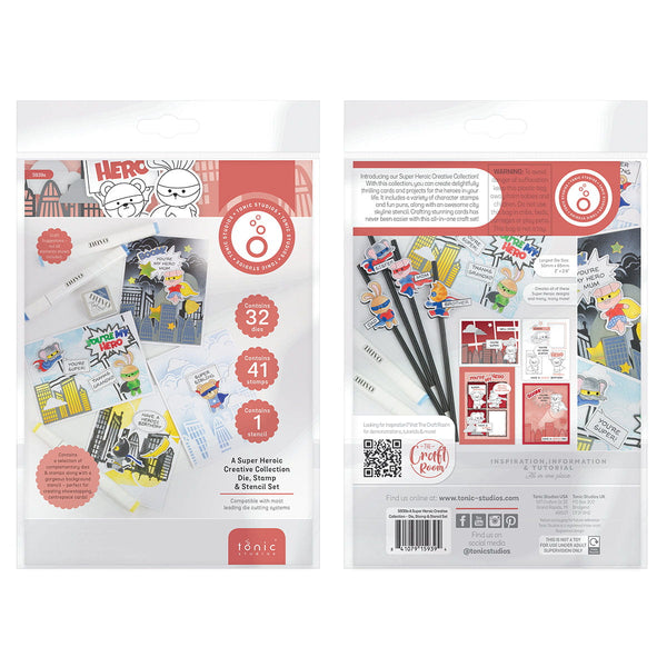 A Super Heroic Creative Collection - Die, Stamp & Stencil Set