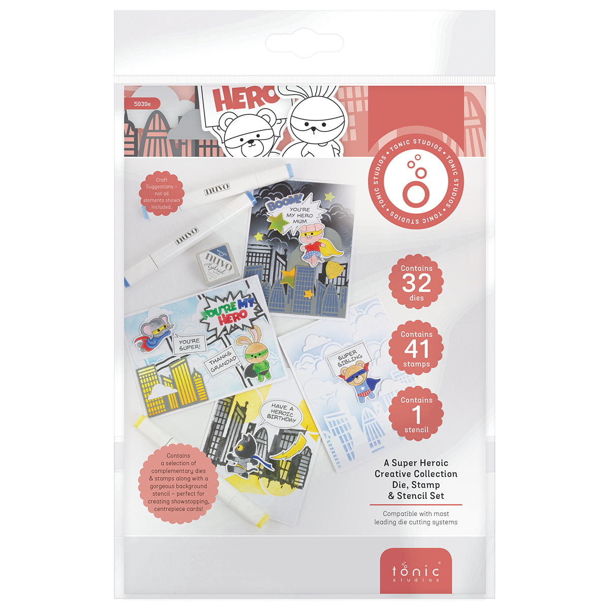 A Super Heroic Creative Collection - Die, Stamp & Stencil Set