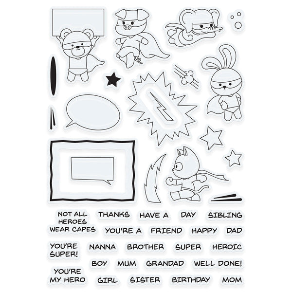 A Super Heroic Creative Collection - Die, Stamp & Stencil Set