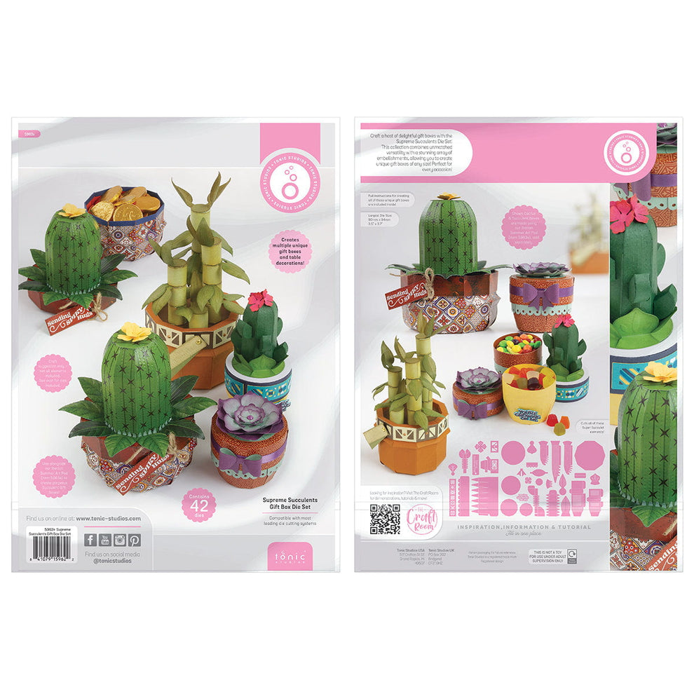 succulent studio Supreme Succulents Die and Patterned Pad Collection