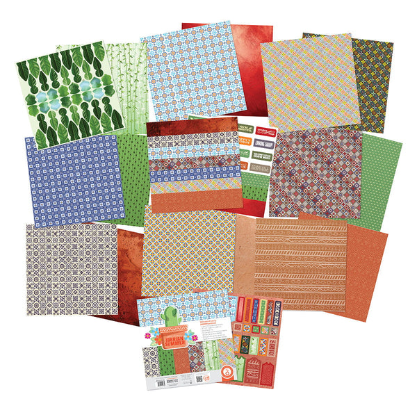 Cyber Week - Supreme Succulents Iberian Summer 12" x 12" Patterned Paper Pad