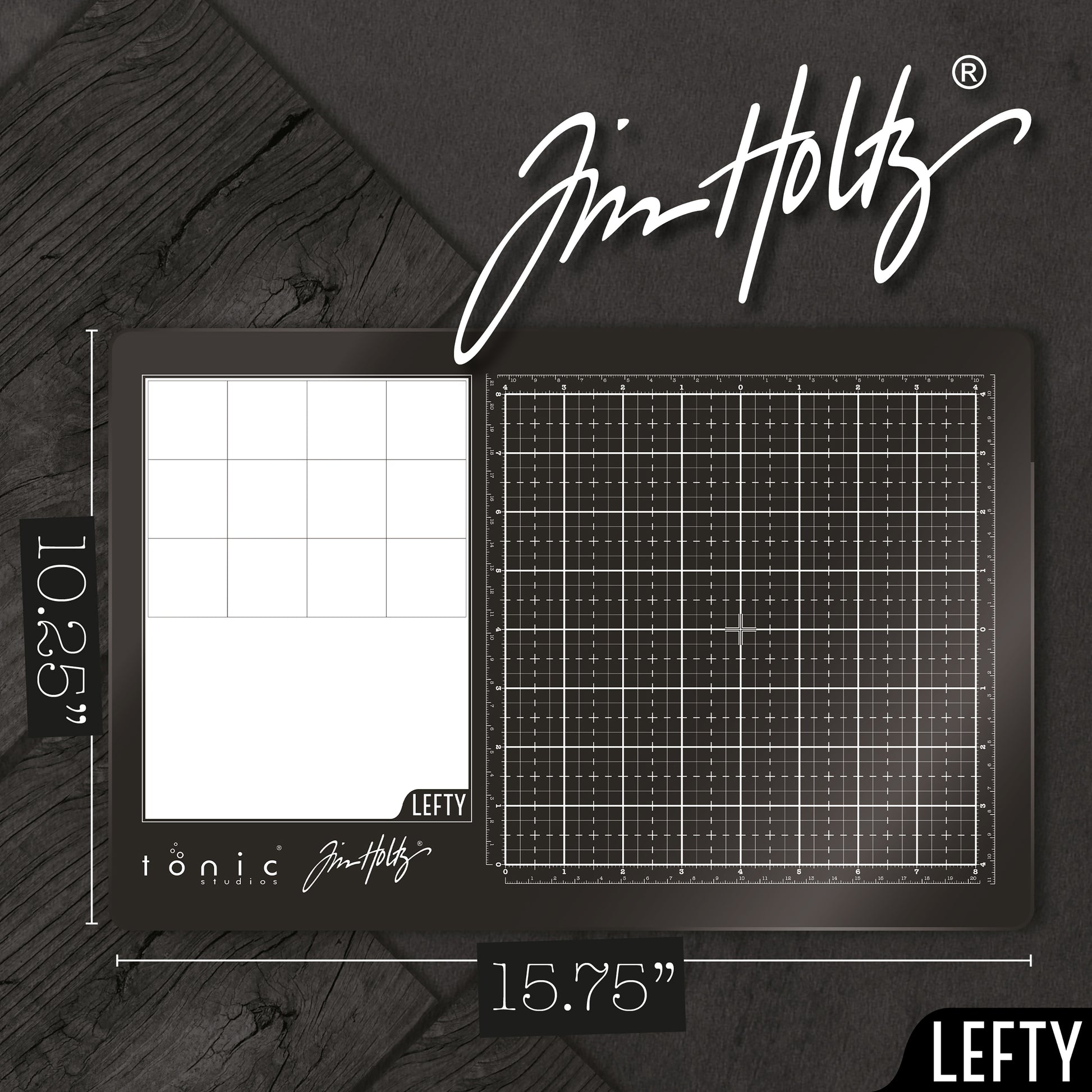 Tim Holtz Glass Media Mat with Mixing Palette Area