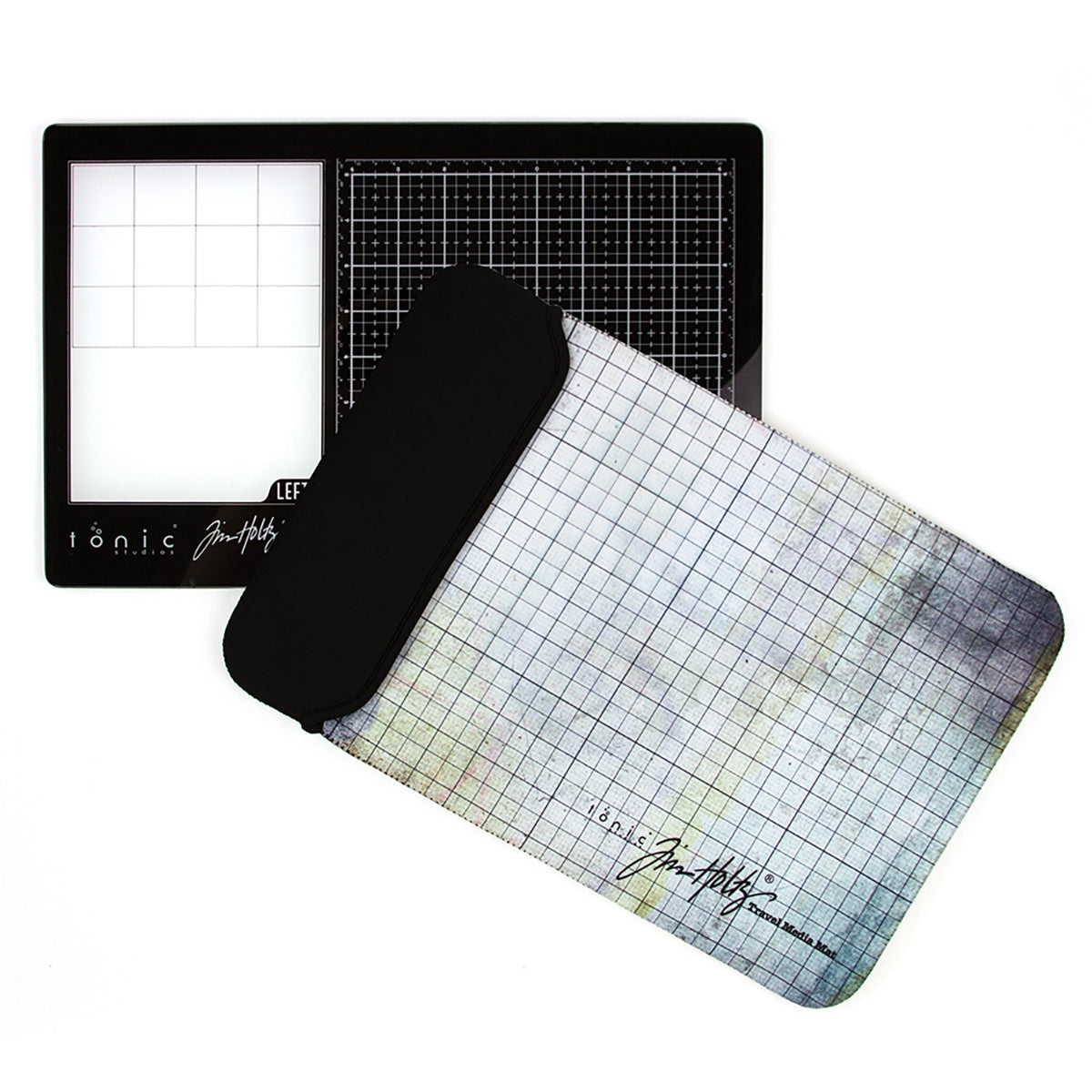 Tim Holtz Glass Media Mat with Mixing Palette Area