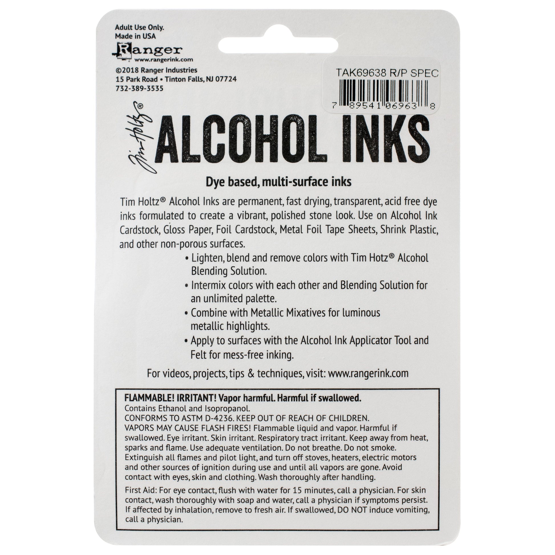 Tim Holtz Alcohol Ink .5oz 3/Pkg