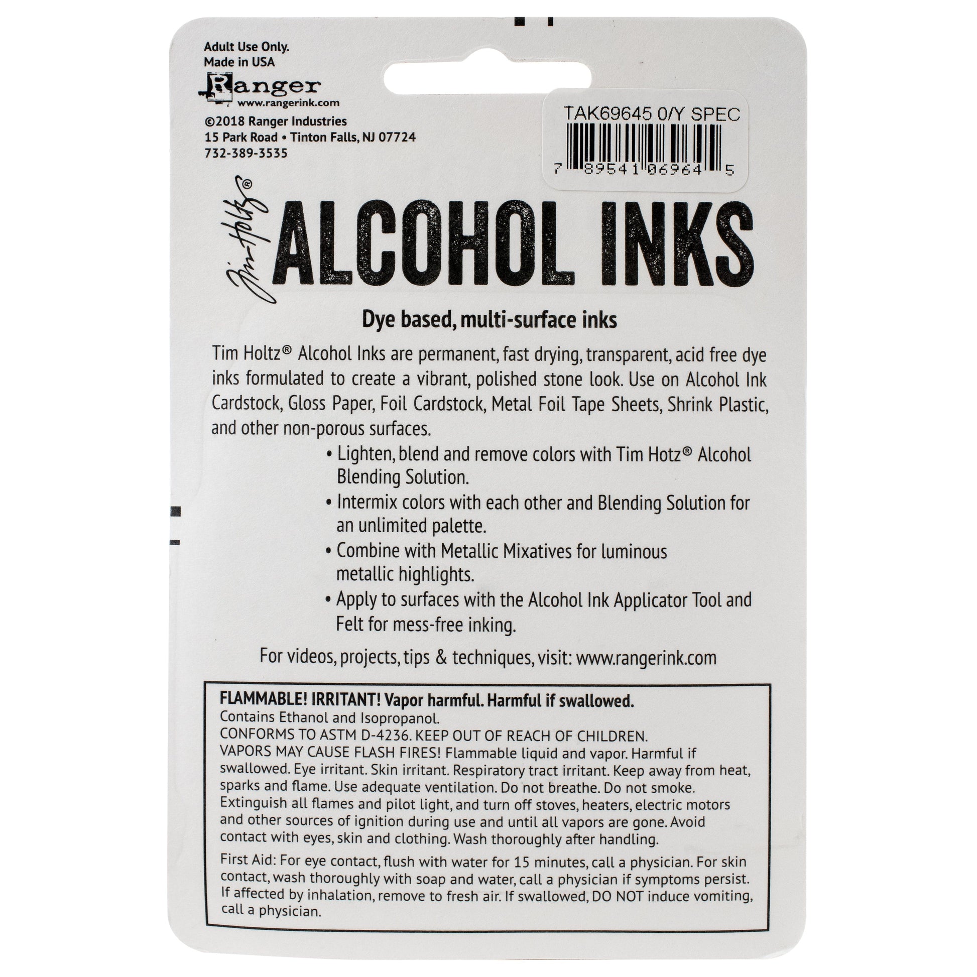 Tim Holtz Alcohol Ink .5oz 3/Pkg