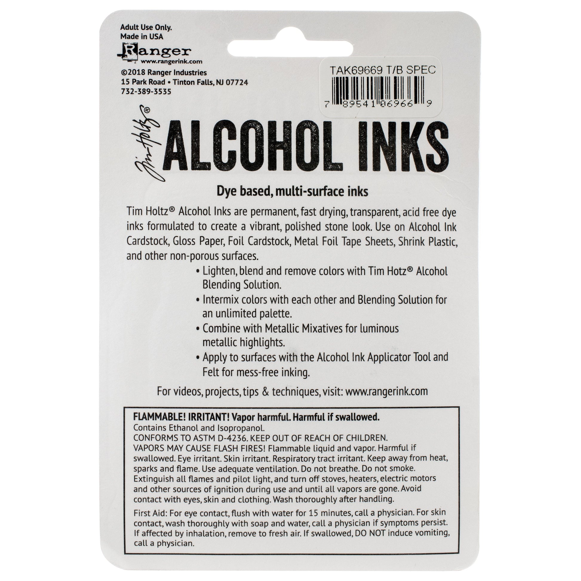 Tim Holtz Alcohol Ink .5oz 3/Pkg