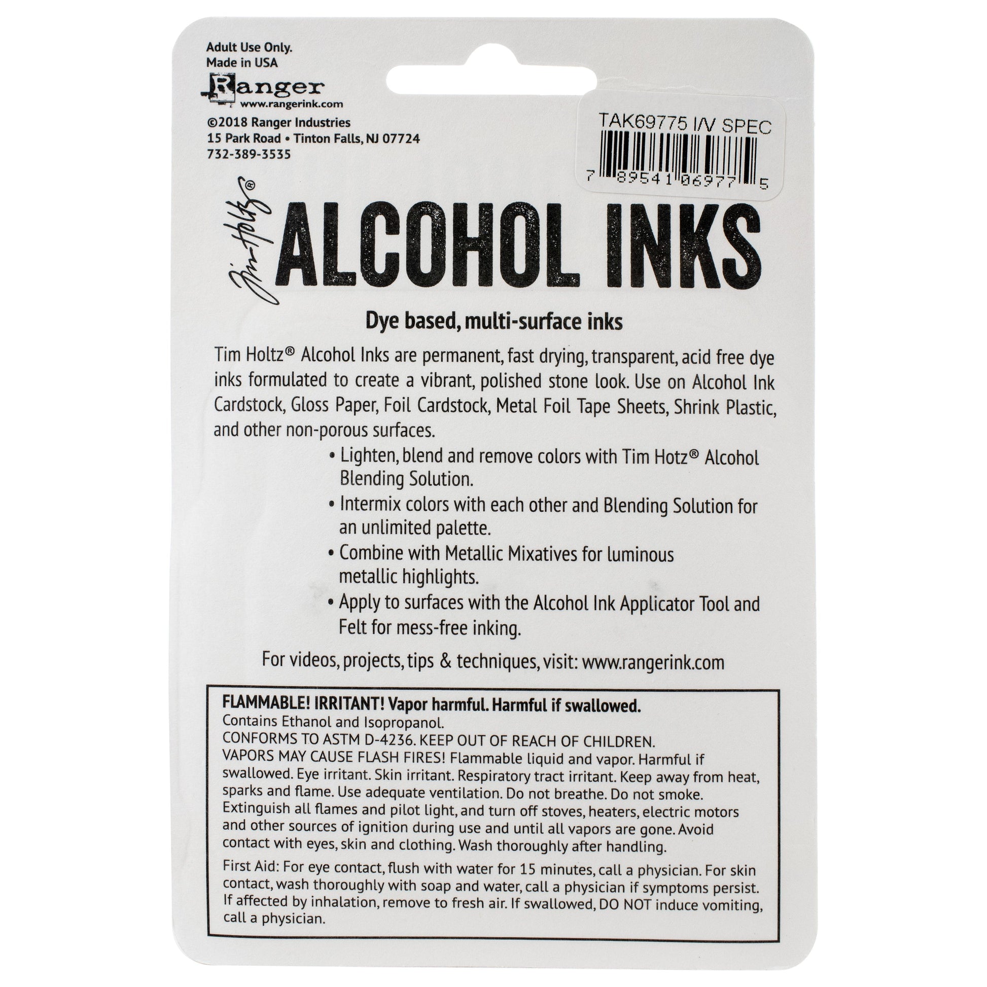 Tim Holtz Alcohol Ink .5oz 3/Pkg