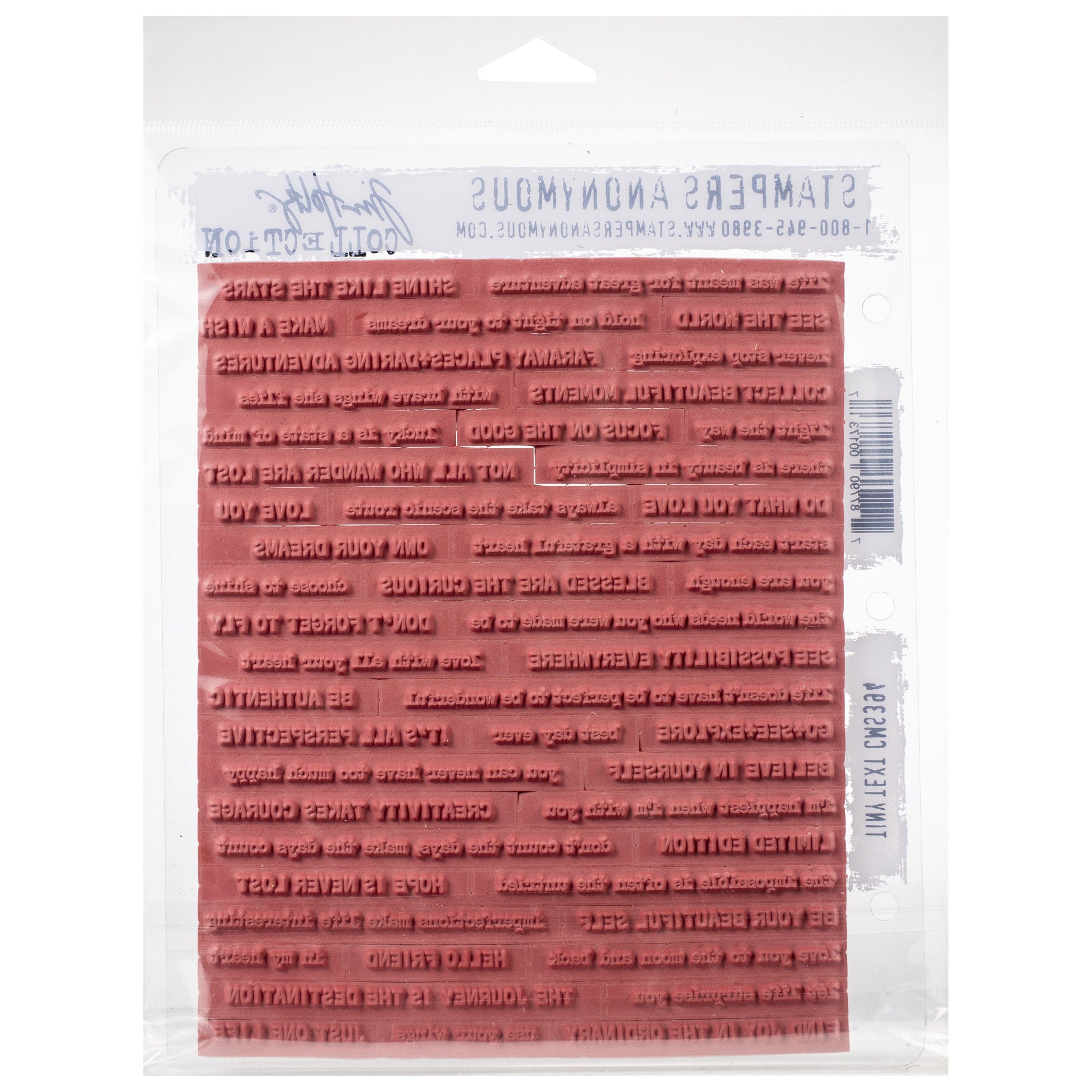 Tim Holtz Cling Stamps - Sentiments & Phrases