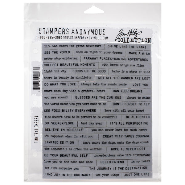 Tim Holtz Cling Stamps - Sentiments & Phrases