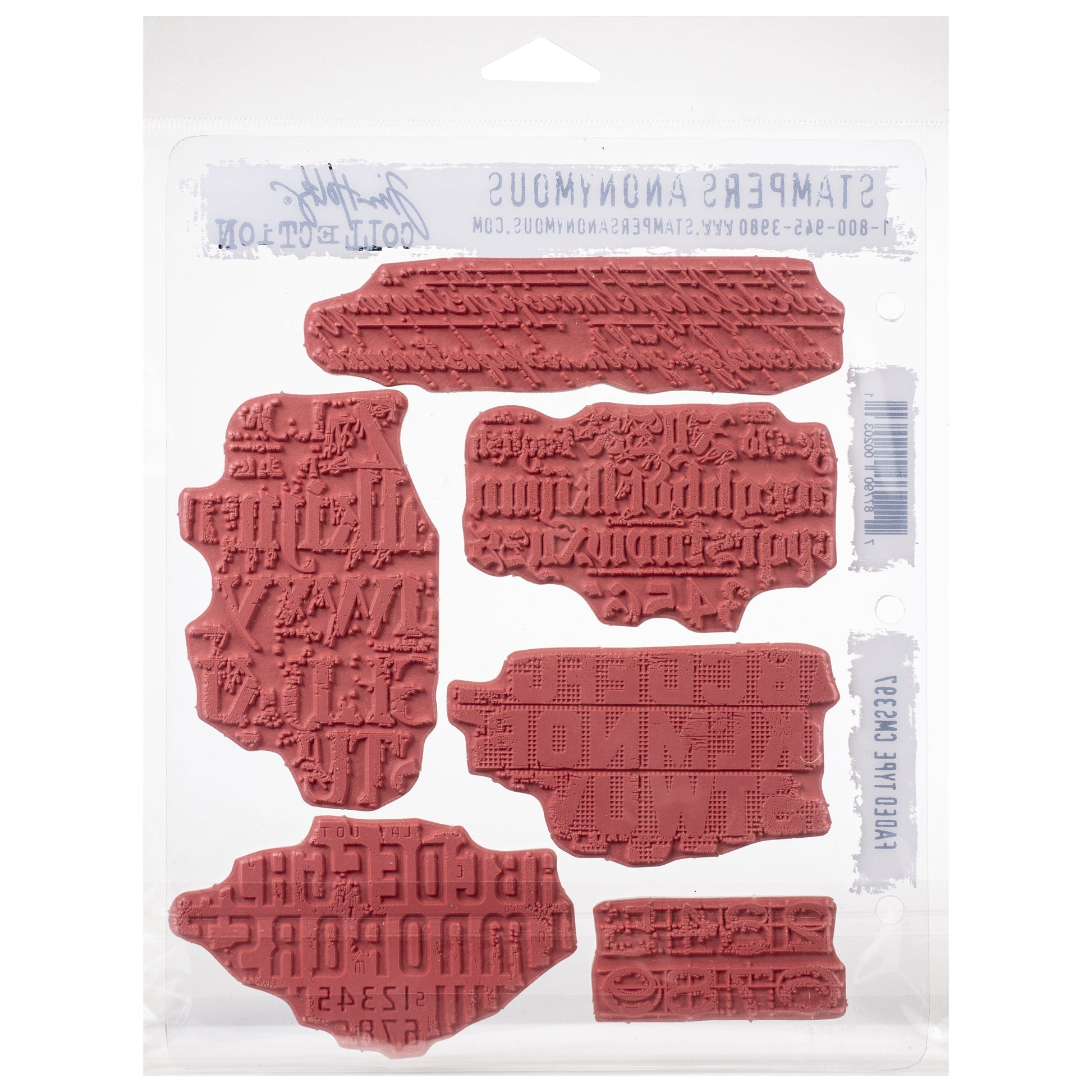 Tim Holtz Cling Stamps - Backgrounds & Textures