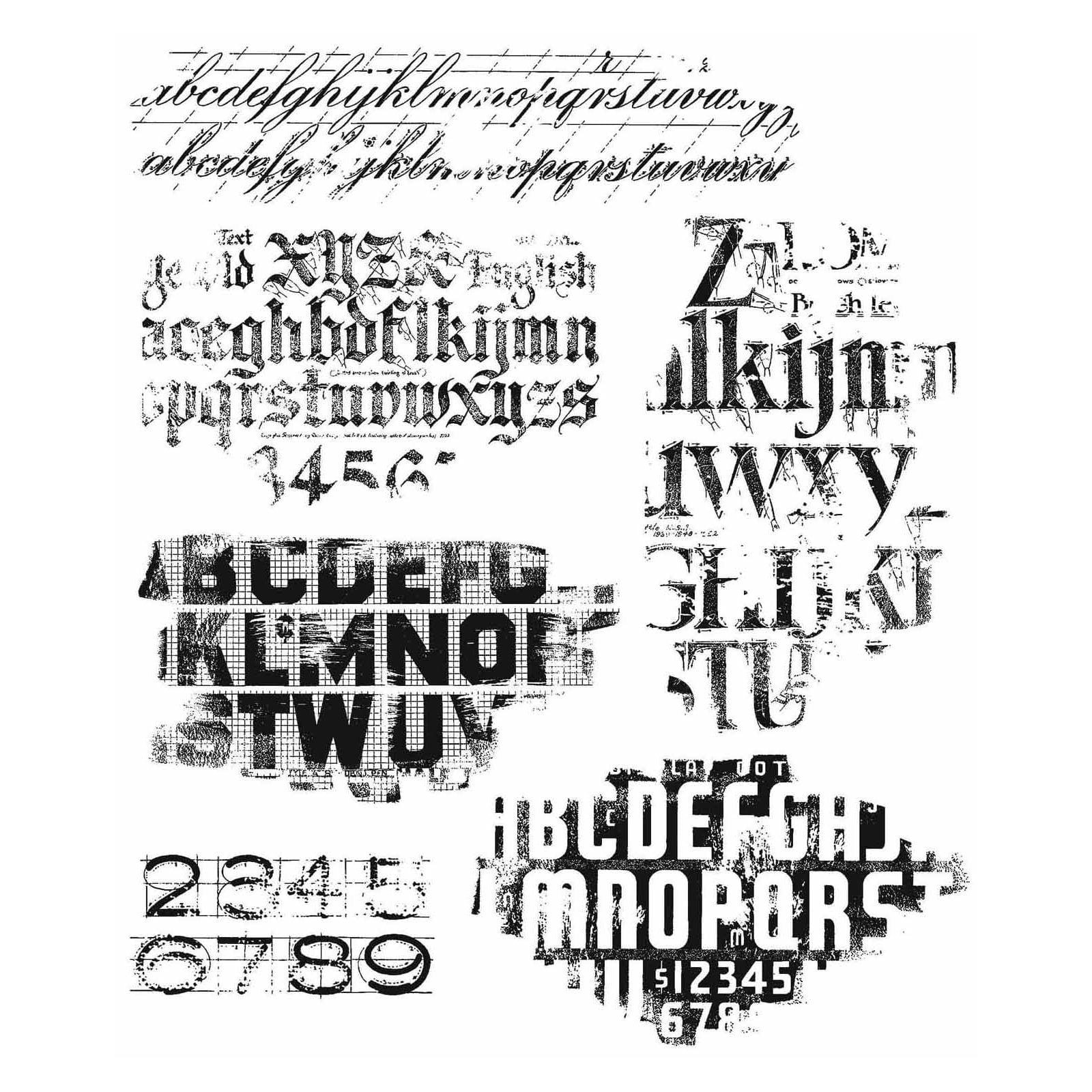 Tim Holtz Cling Stamps - Backgrounds & Textures