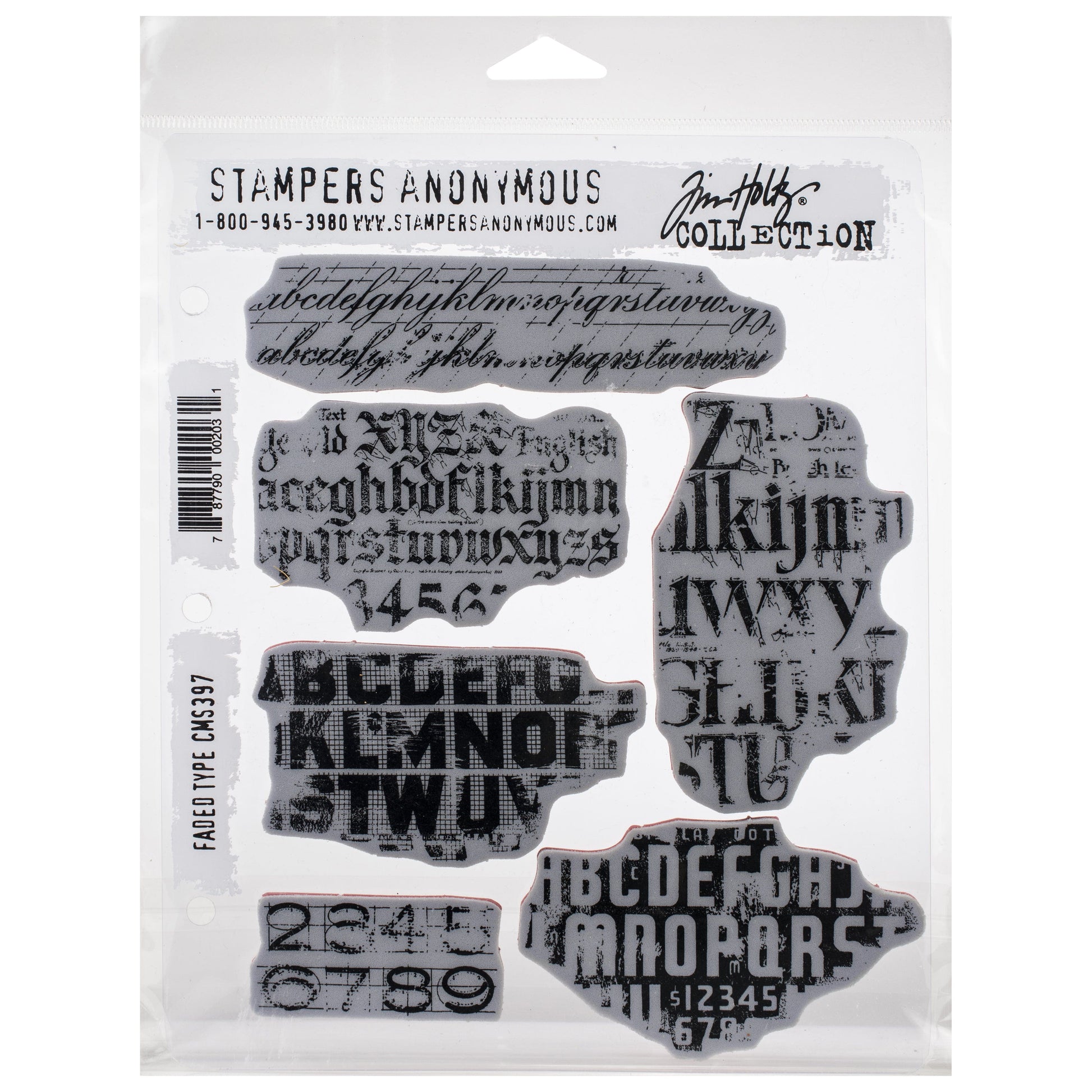 Tim Holtz Cling Stamps - Backgrounds & Textures