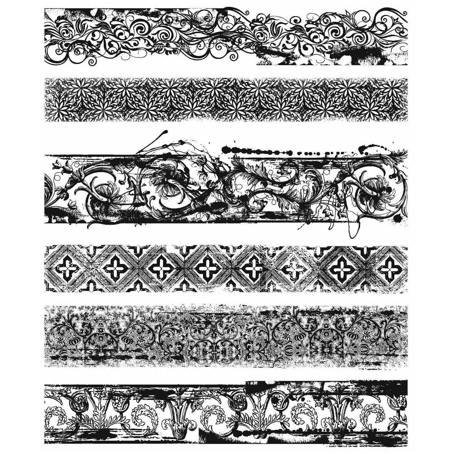 Tim Holtz Cling Stamps - Edges & Trims