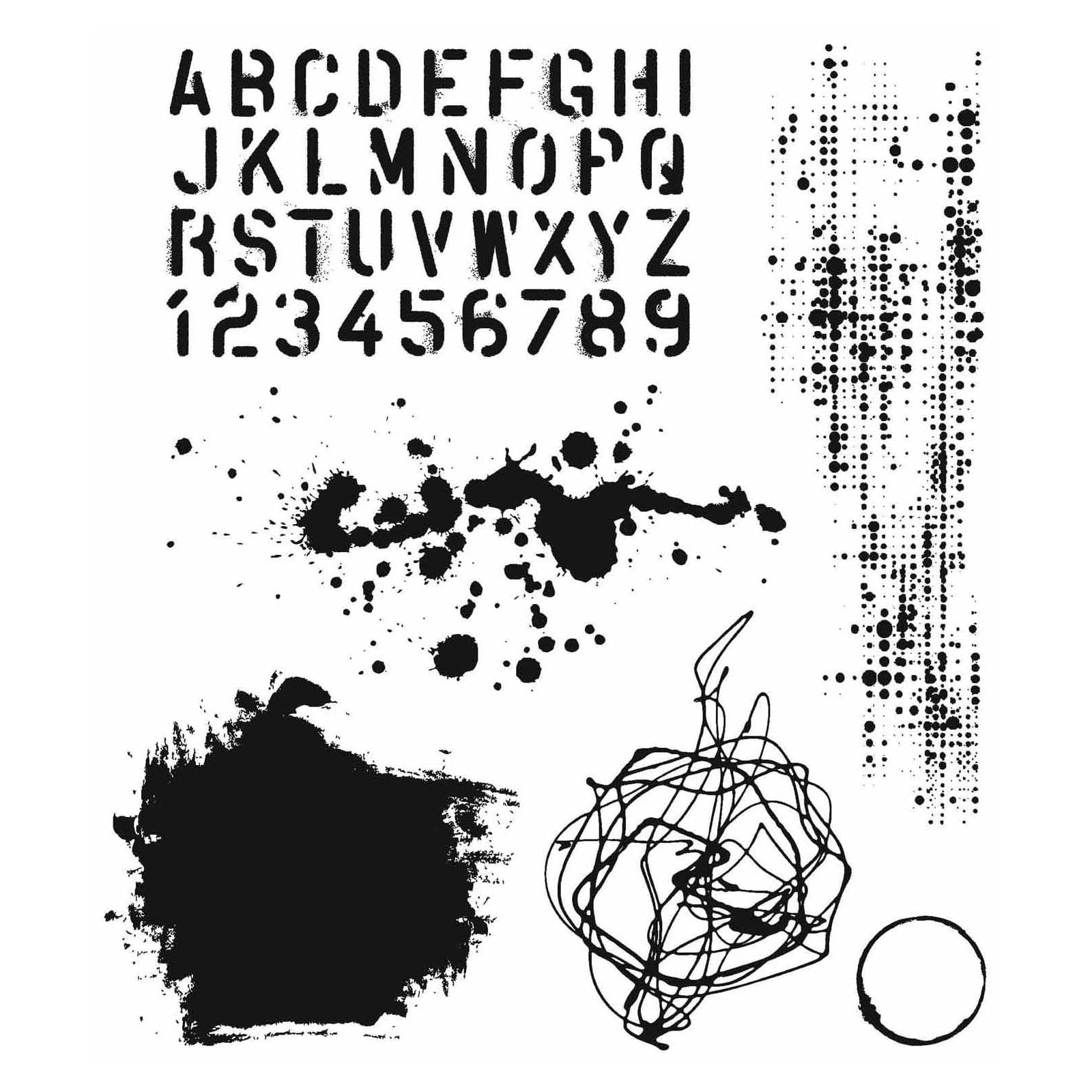 Tim Holtz Cling Stamps - Backgrounds & Textures