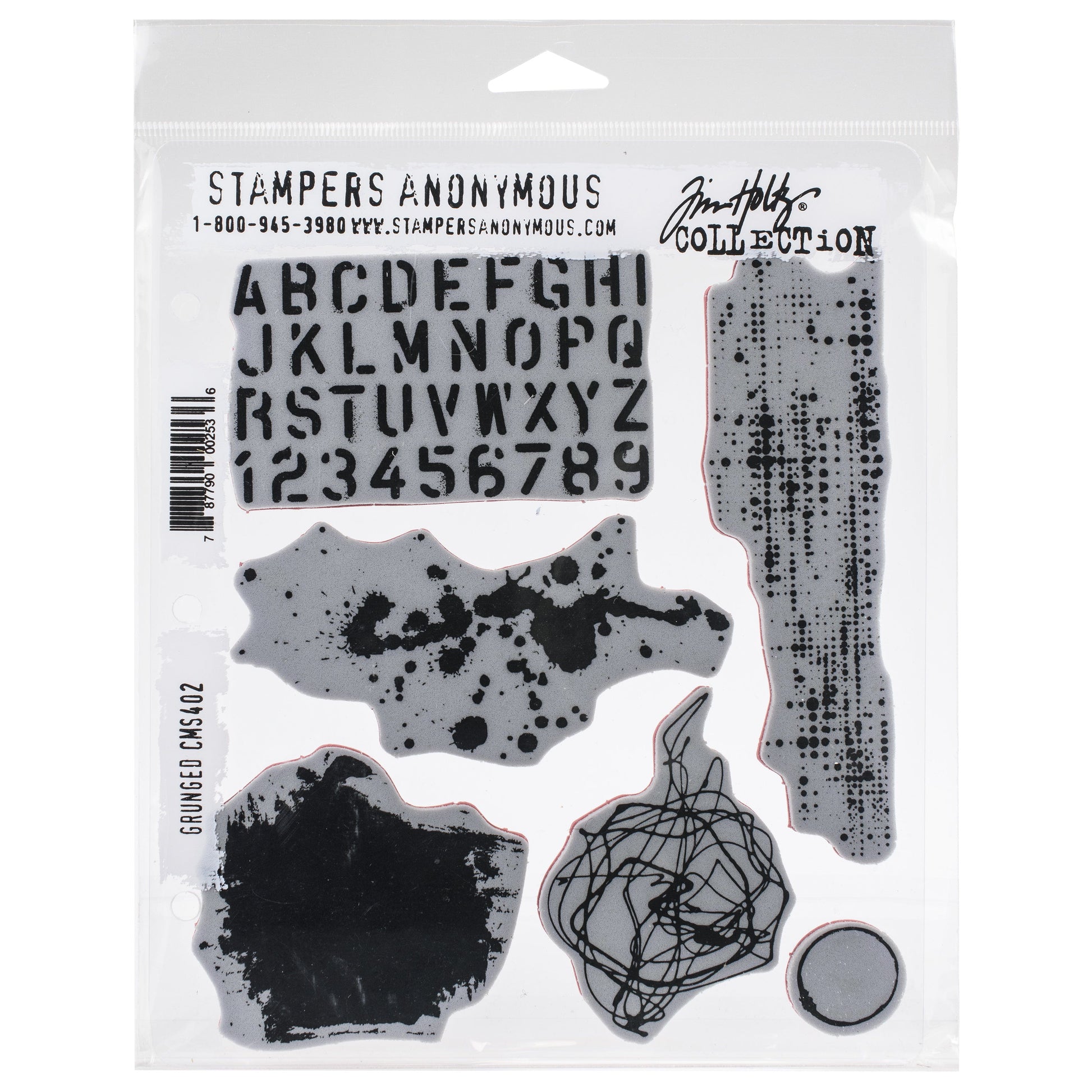 Tim Holtz Cling Stamps - Backgrounds & Textures