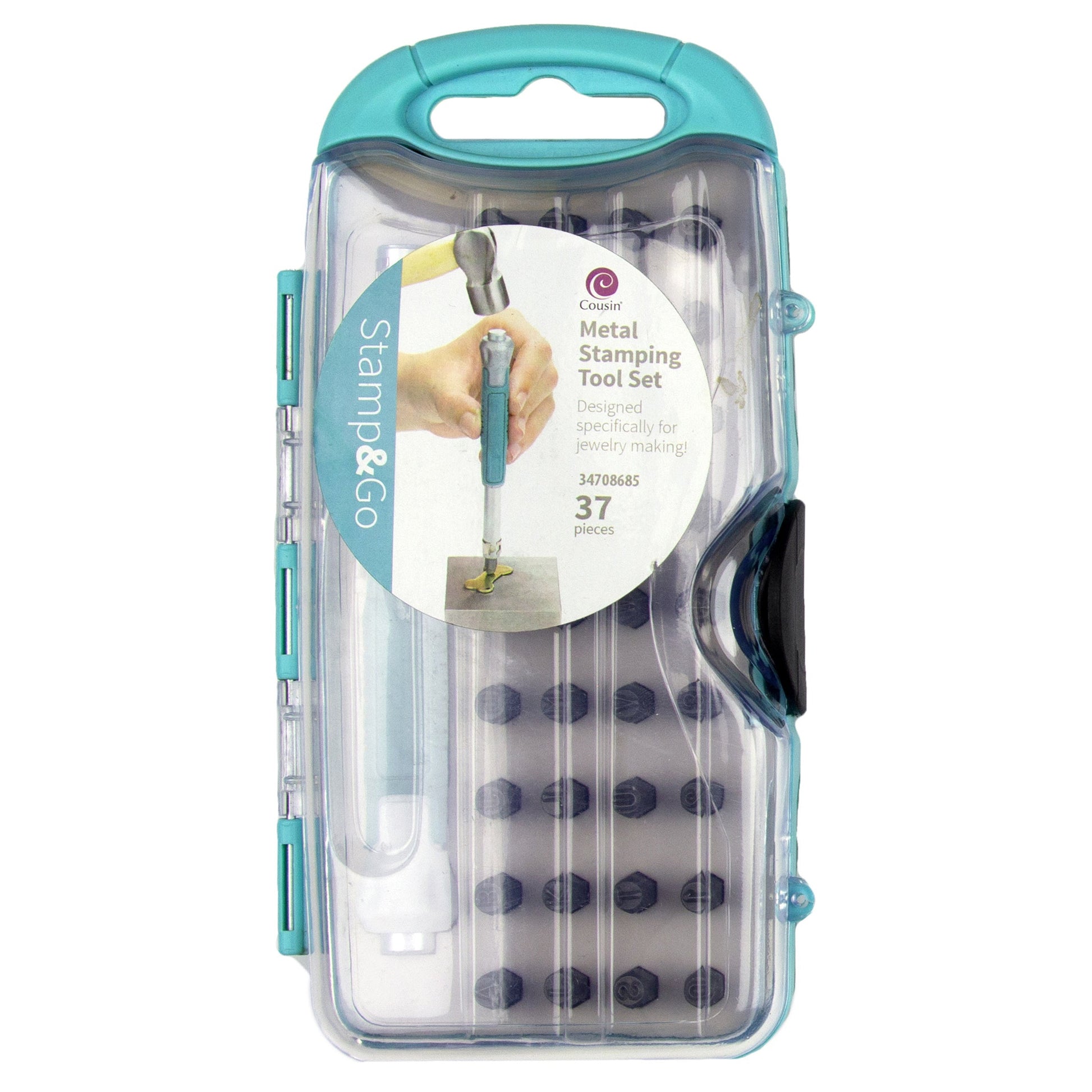 CousinDIY Stamp & Go Metal Stamping Tool Kit with Letters and Numbers