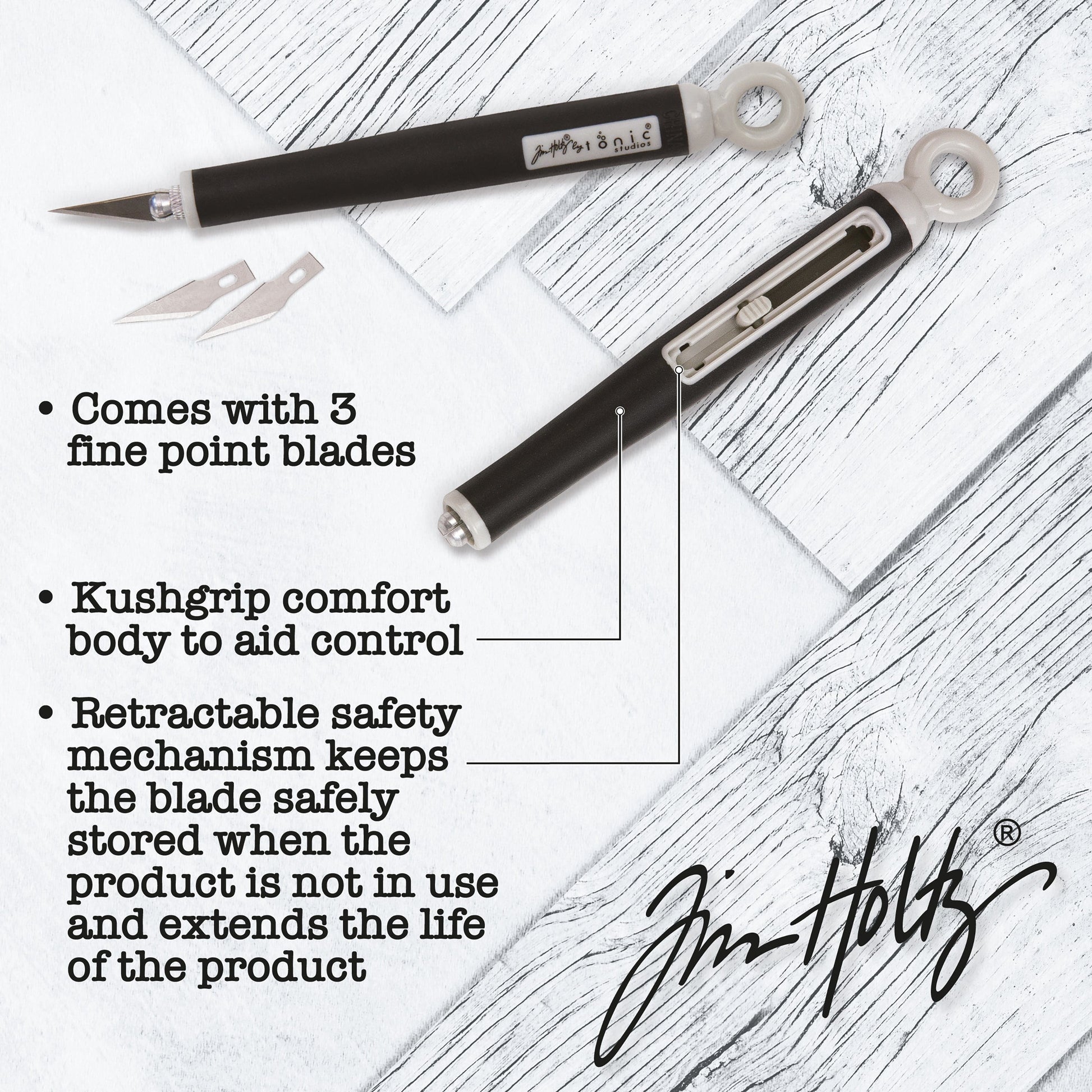 Tim Holtz Retractable Craft Knife and Refill Blades