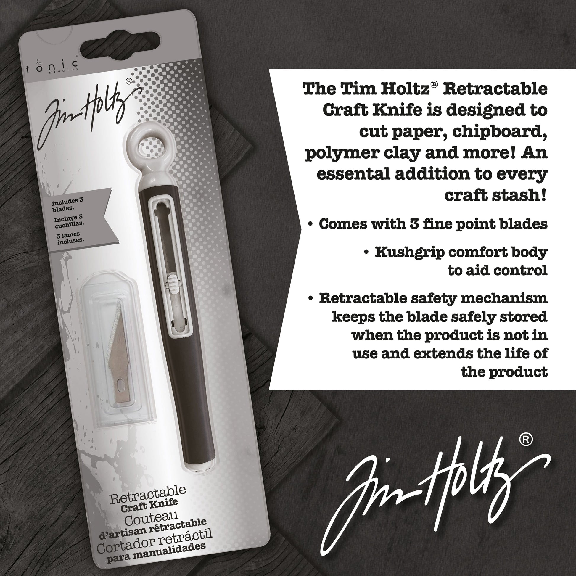 Tim Holtz Retractable Craft Knife and Refill Blades