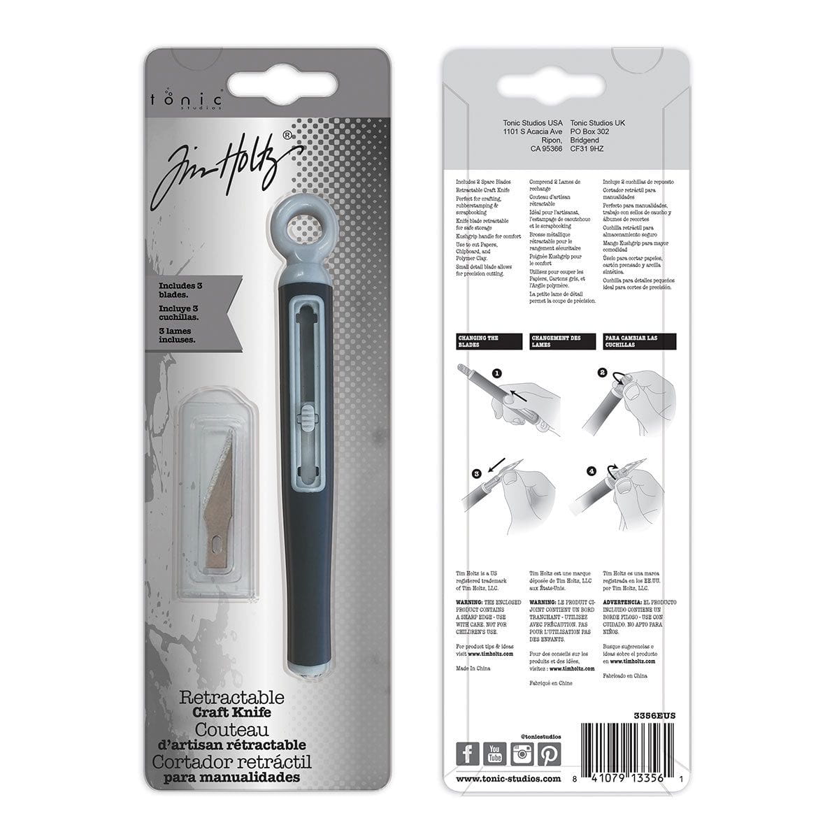 Tim Holtz Retractable Craft Knife and Refill Blades
