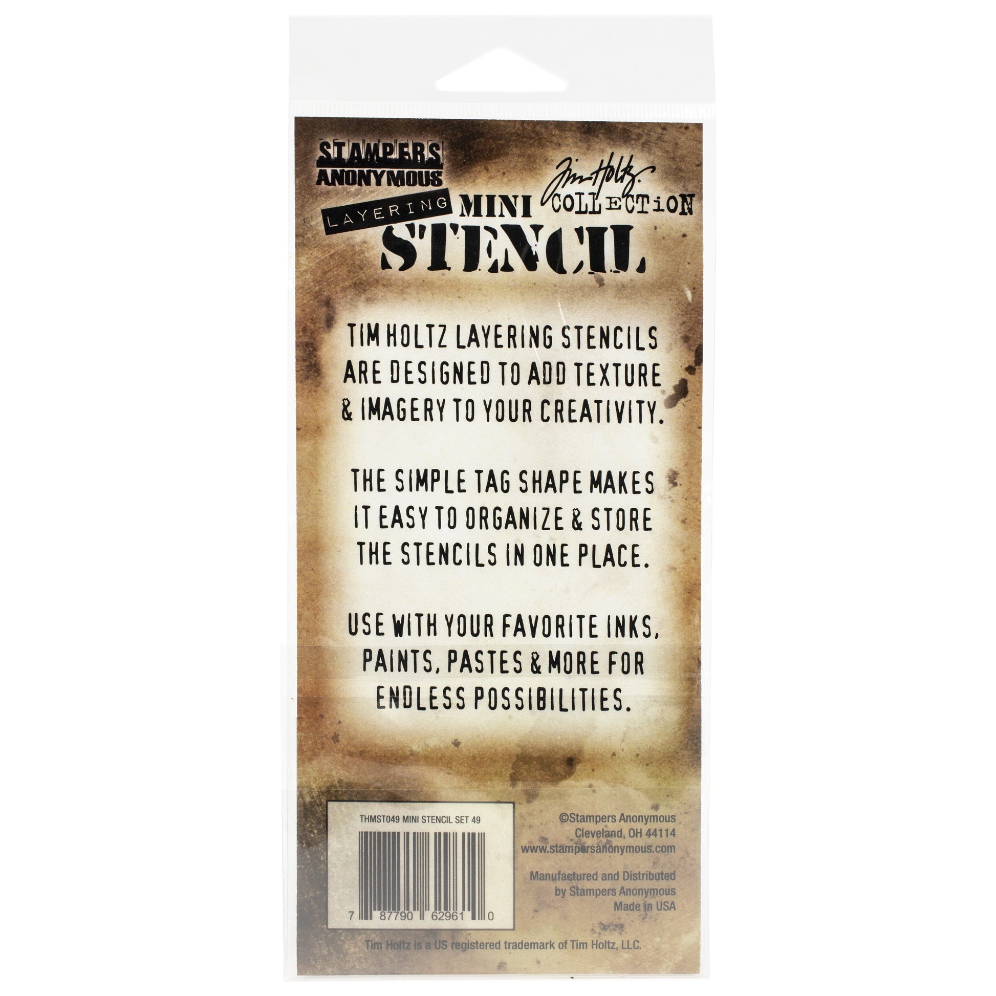 Tim Holtz Mini Layered Stencil Sets from Stampers Anonymous