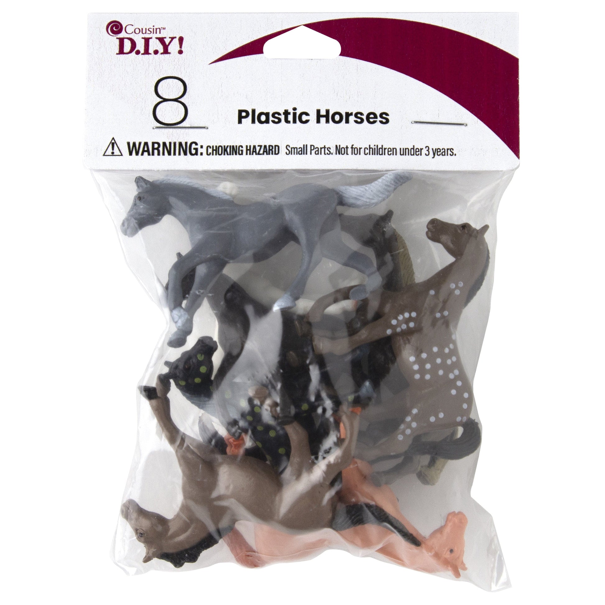 CousinDIY Plastic Horses, 8 pack