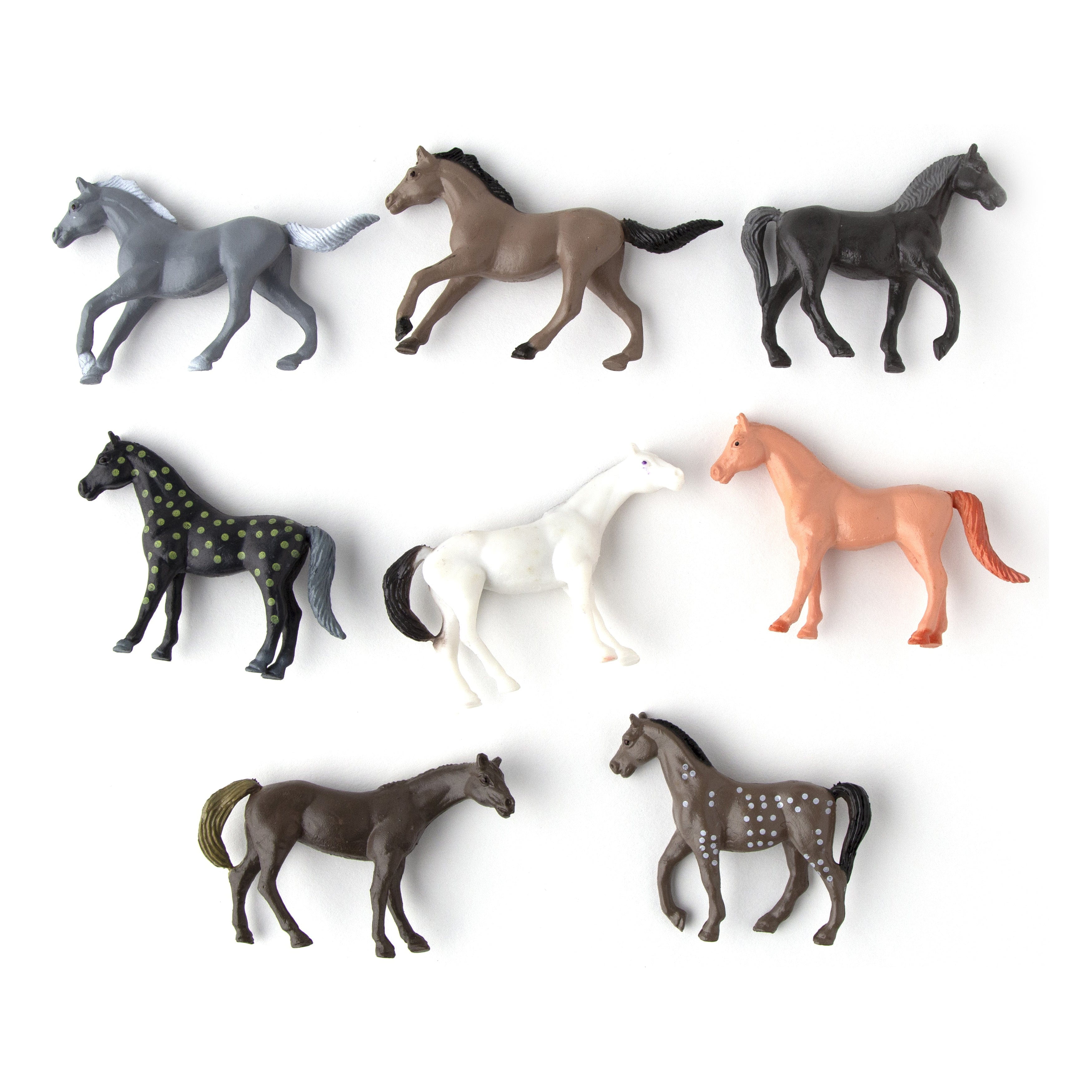 CousinDIY Plastic Horses, 8 pack