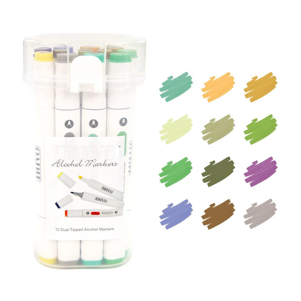 Nuvo Muted Mid-Tones Alcohol Marker Pen Collection (12 pack) - 346N