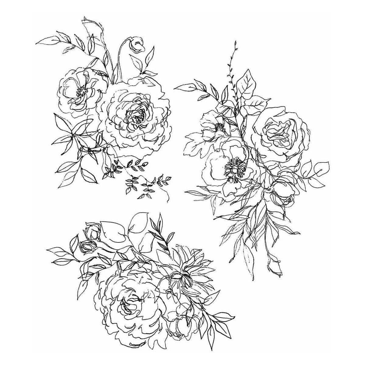 Tim Holtz Cling Stamps - Flowers, Leaves & Botanicals
