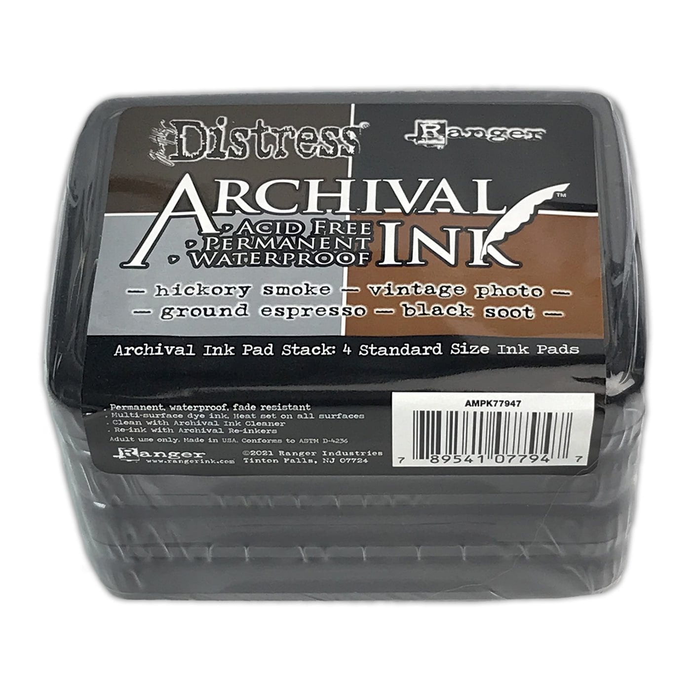 Tim Holtz Distress Archival Ink Pad Stack - Basics Colors