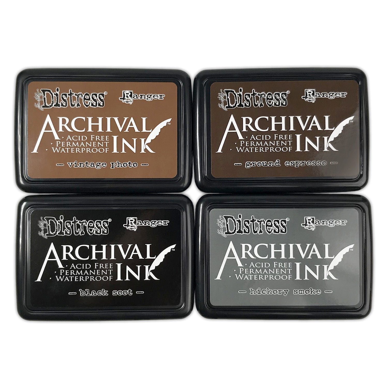 Tim Holtz Distress Archival Ink Pad Stack - Basics Colors