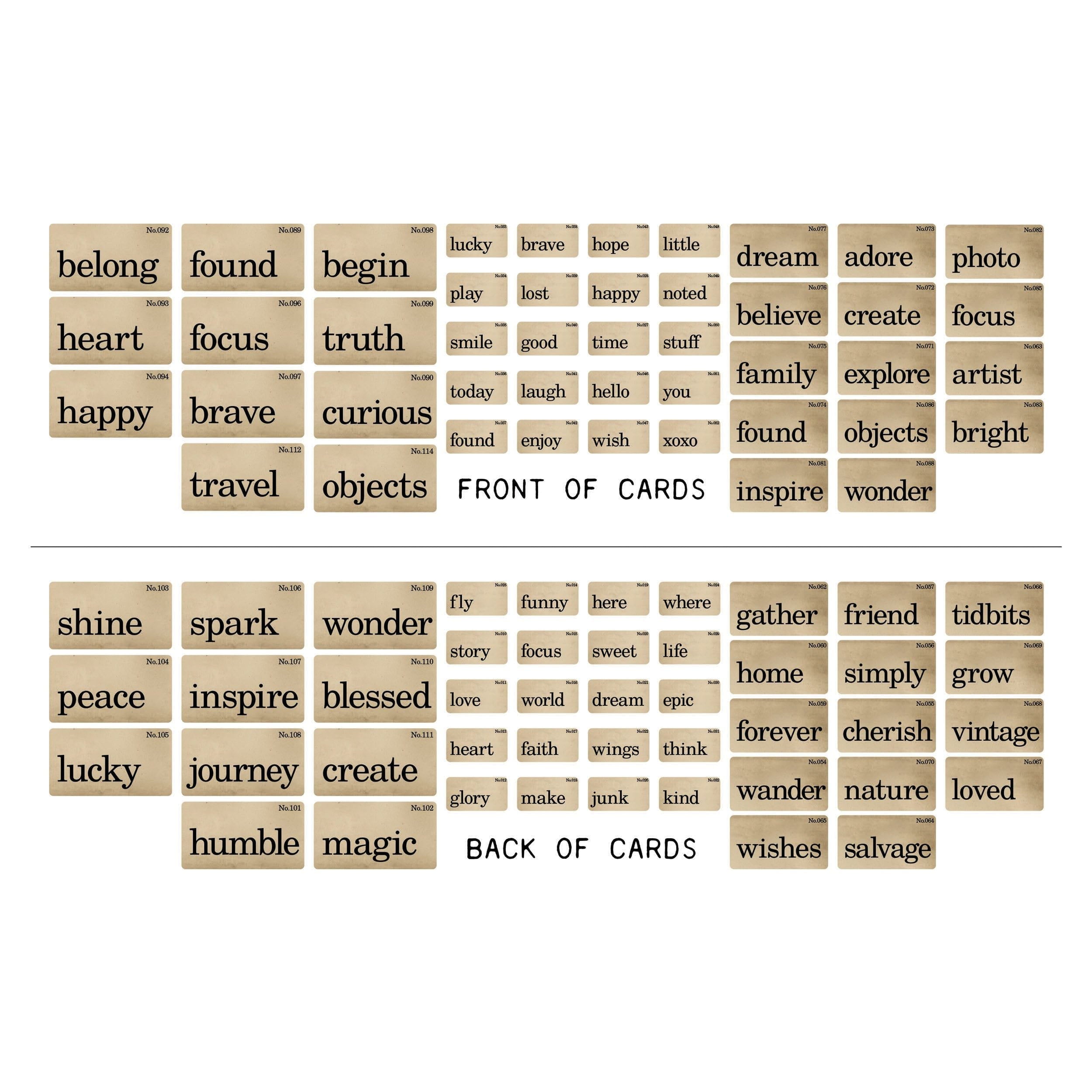Idea-Ology Double-Sided Flashcards from Tim Holtz