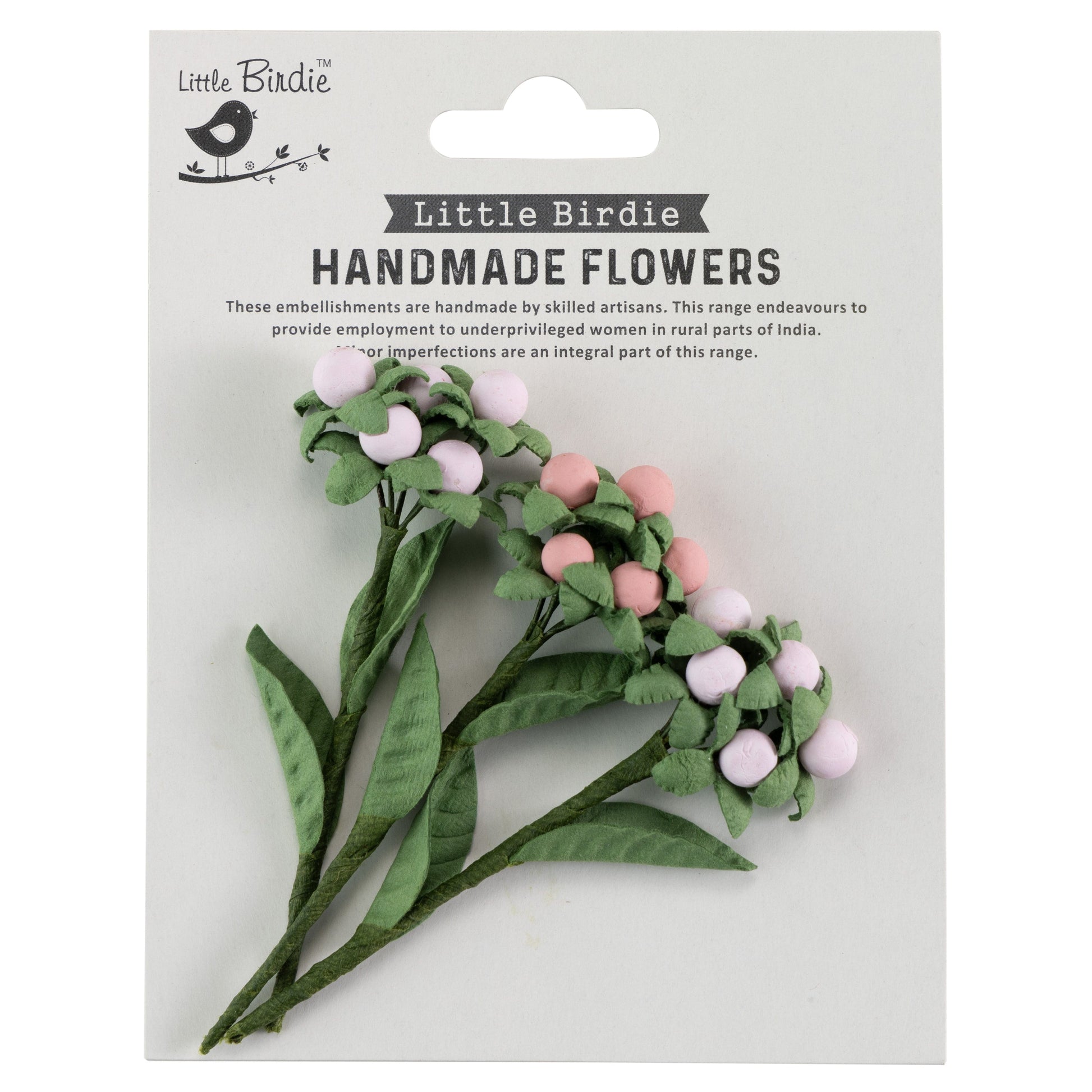 Handmade Paper Berry Branch Picks from Little Birdie
