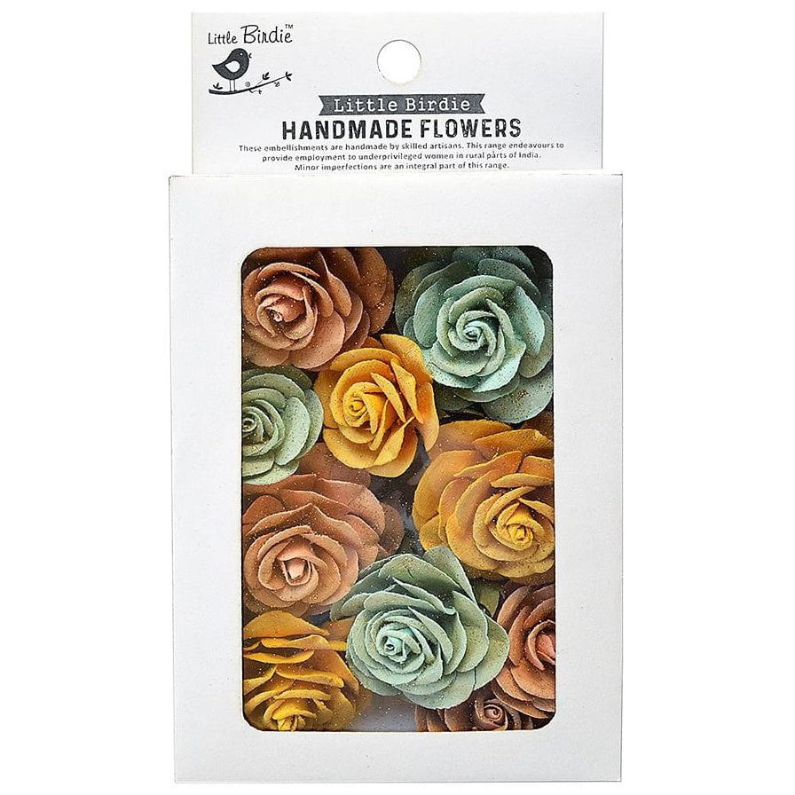 Whitney Paper Flowers 14/Pkg Sunshine And Lemonade