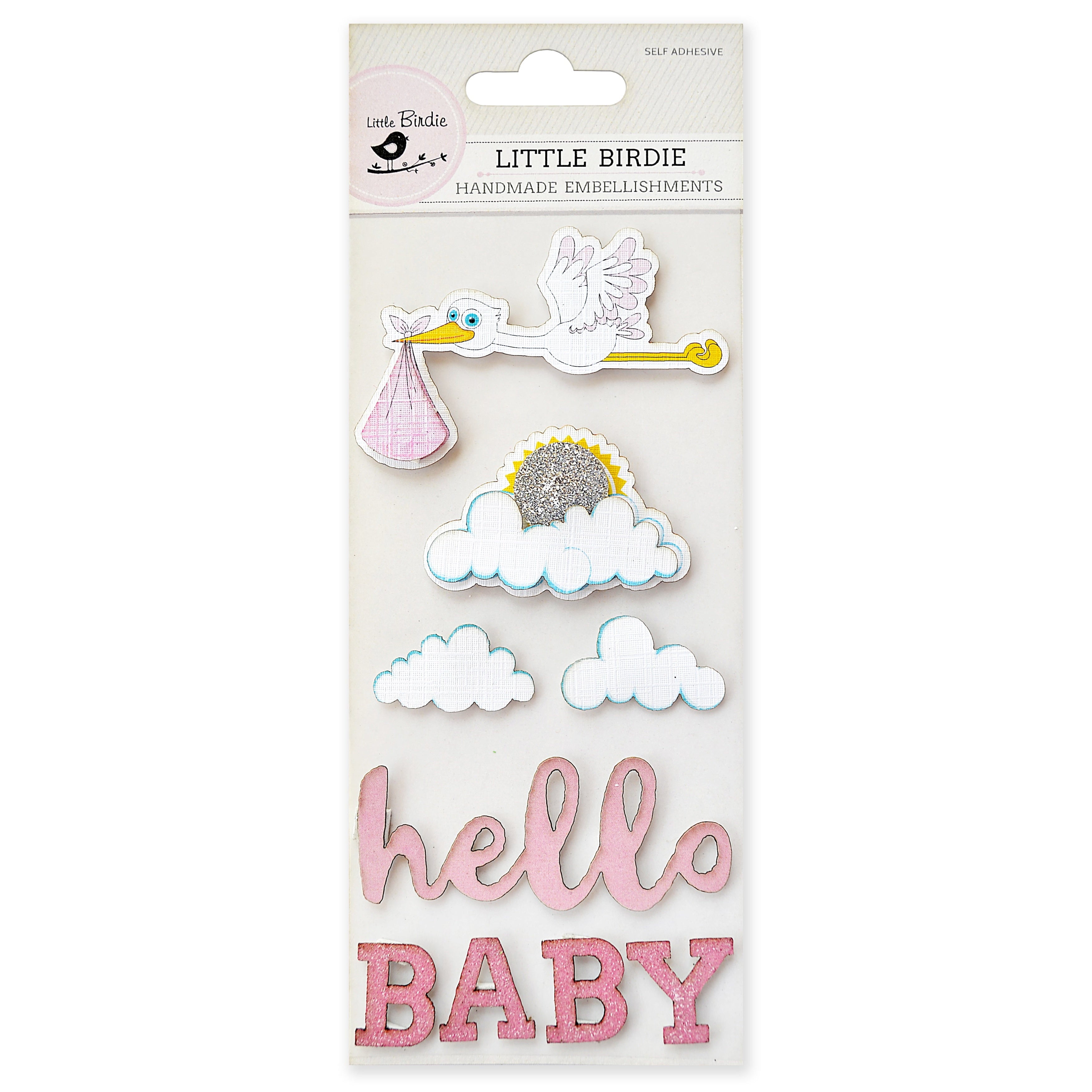 3D Embellishment 8/Pkg Hello Baby