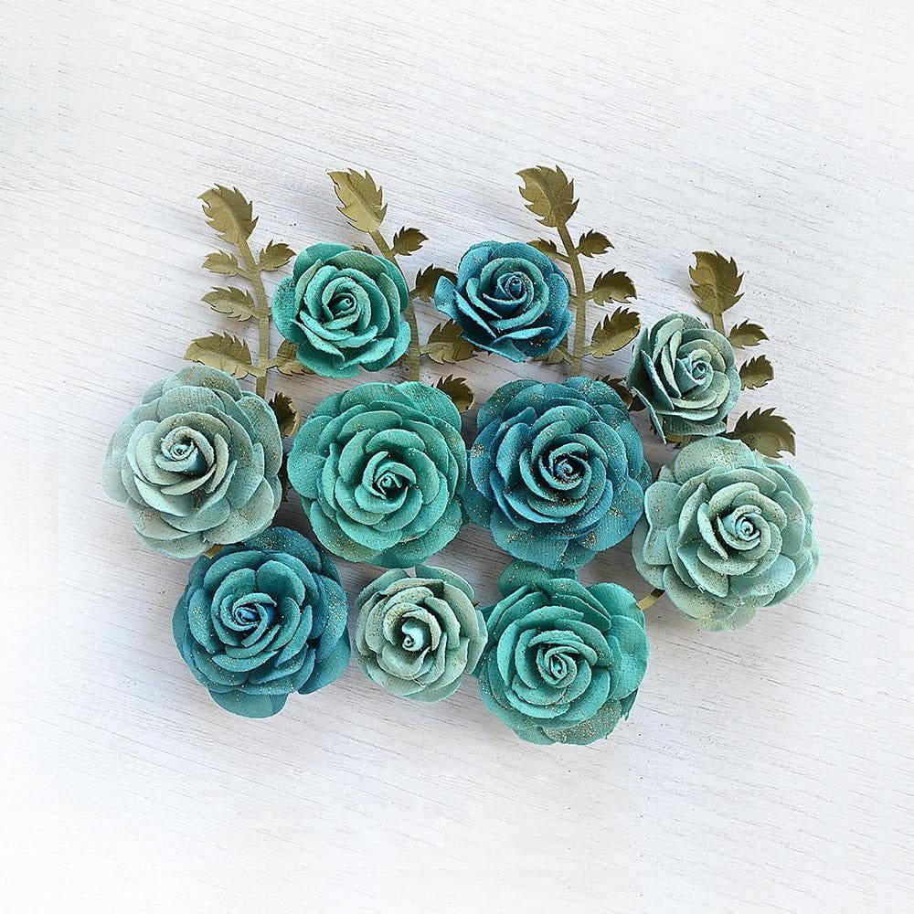 Whitney Paper Flowers 14/Pkg Sunshine And Lemonade