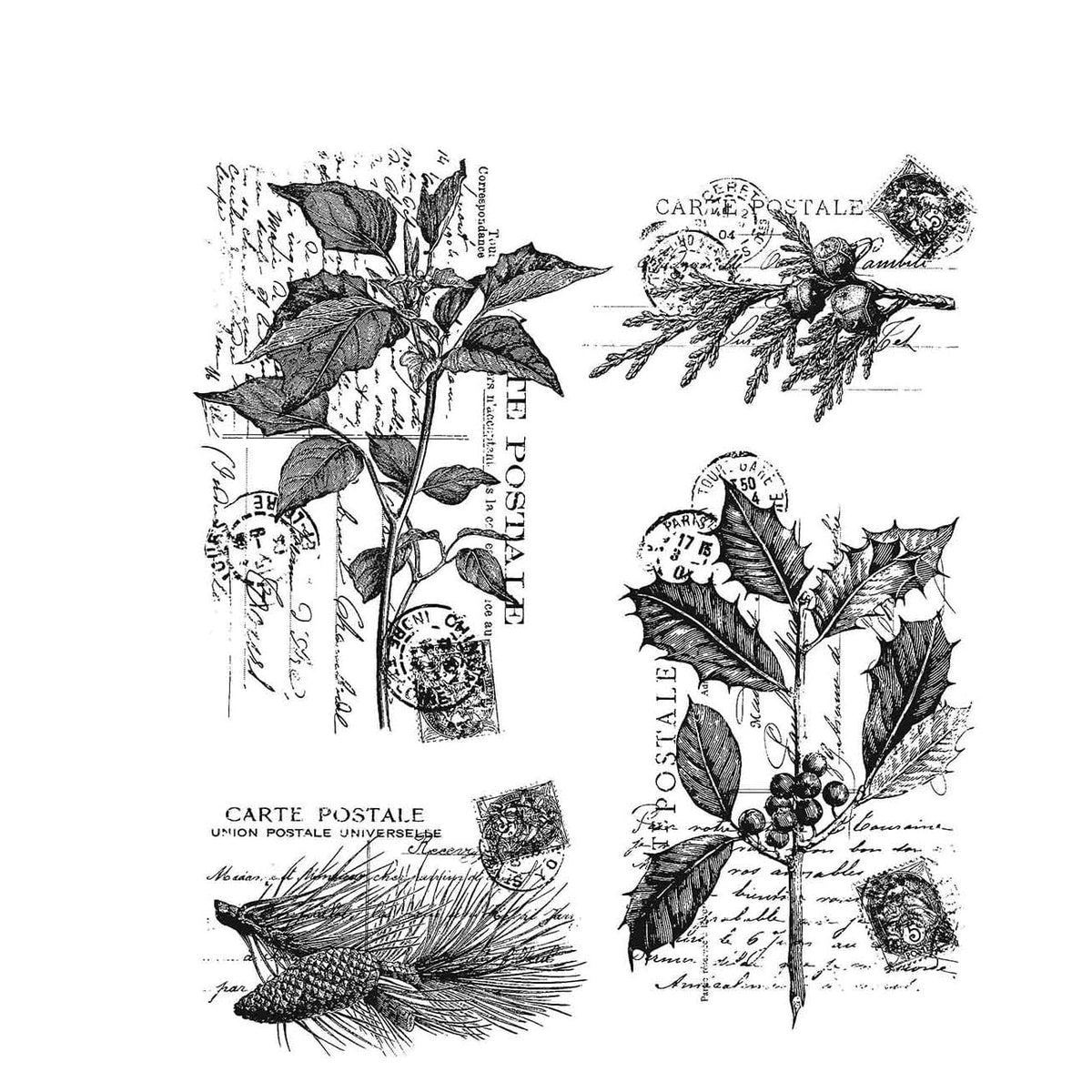 Tim Holtz Cling Stamps - Flowers, Leaves & Botanicals