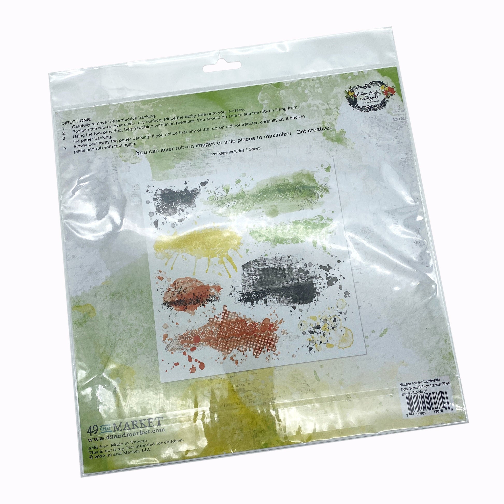 49 And Market Rub-On Transfer Set
