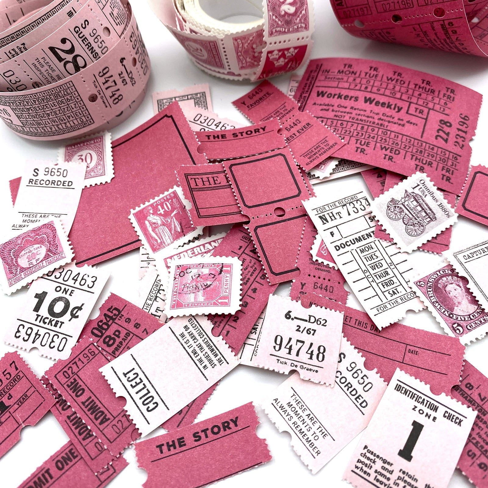 Die-Cut Ticket Essentials Rolls from 49 and Market