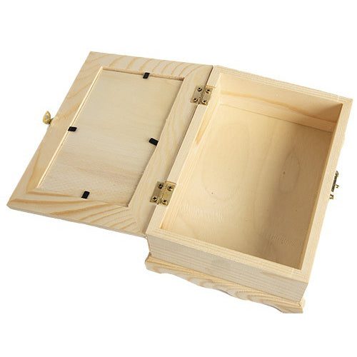6.5" x 4.8" x 2.8" Unfinished Wood Frame Box from CousinDIY