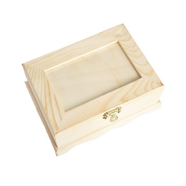 6.5" x 4.8" x 2.8" Unfinished Wood Frame Box from CousinDIY